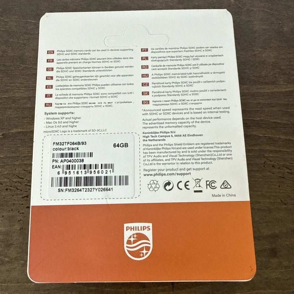 PHILIPS UHS-I MicroSD Card Ultra Speed 64GB FM32TF064B/93